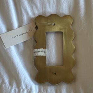 Anthropologie Brass Scalloped Switch Plate